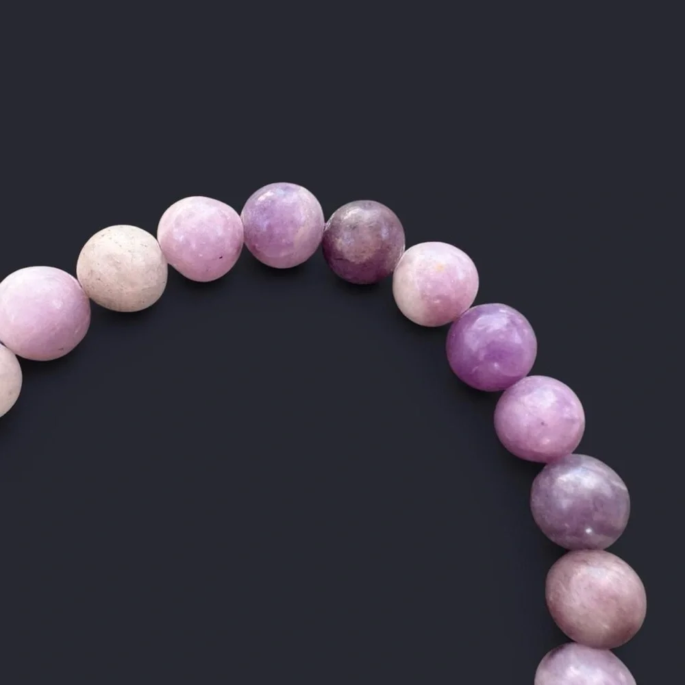 Lepidolite Gemstone Bead Bracelet 8mm